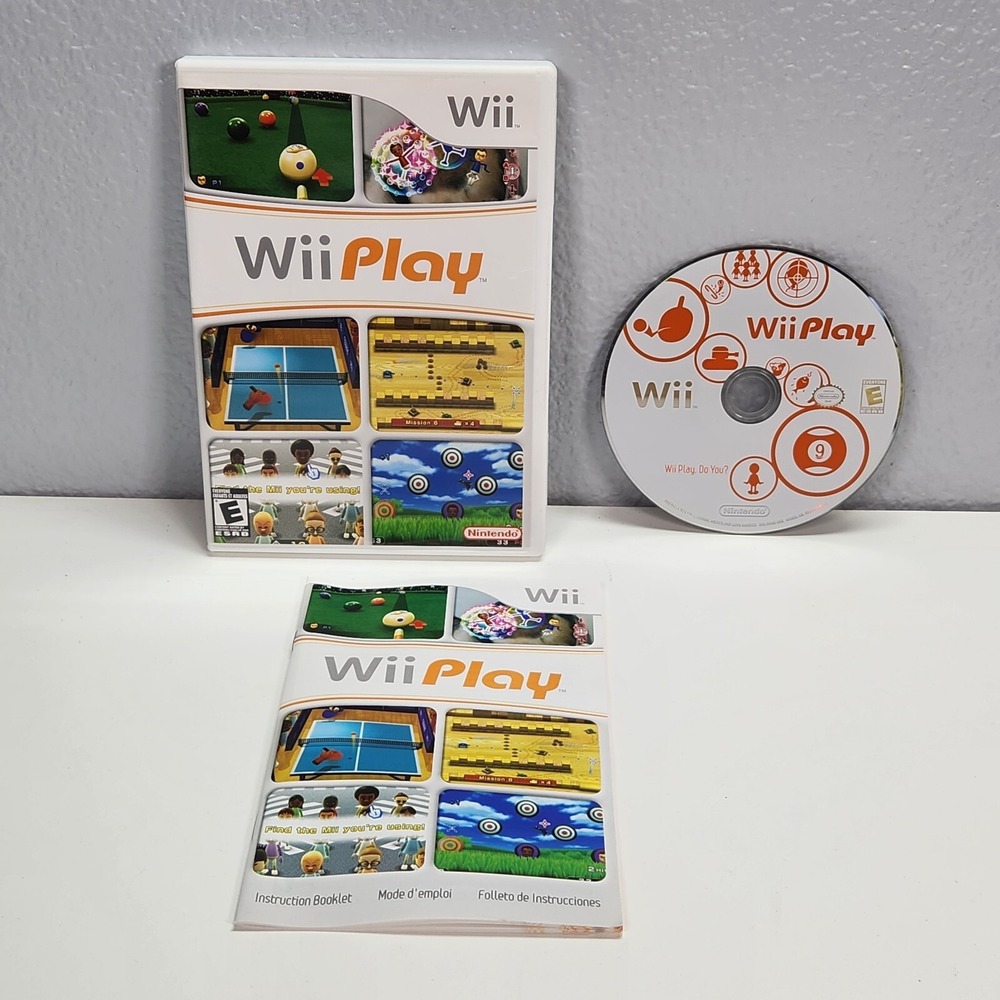 Wii Play Nintendo Wii 2007 Complete CIB Tested RVL-RHAE-USA